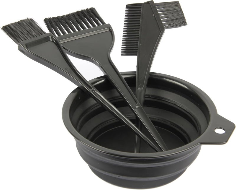 JFFX 4 Pcs Hair Dye Color Brush and Bowl Set, Includes Mixing Bowl, Tint Comb and Brushes, Professional Salon Highlighting Tools for Hair Dyeing - Image 4